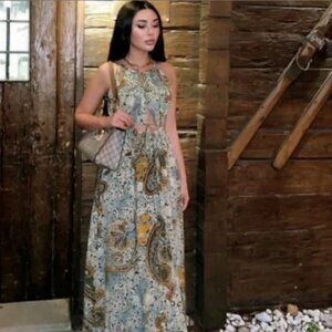 NWT ZARA Printed Cut-Out Dress XL